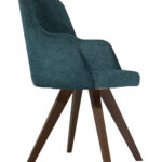 ΚΑΡΕΚΛΑ VERENA ΜΕ ΞΥΛΙΝΗ ΒΑΣΗ & ΥΦΑΣΜΑ ΣΕ ΣΚΟΥΡΟ ΠΕΤΡΟΛ ΧΡΩΜΑ