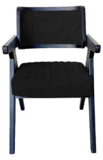 ΚΑΡΕΚΛΑ SORRENTO ΑΠΟ ΞΥΛΟ ΣΕ ΜΑΤ ΜΑΥΡΗ ΑΠΟΧΡΩΣΗ & ΜΑΥΡΟ ΥΦΑΣΜΑ