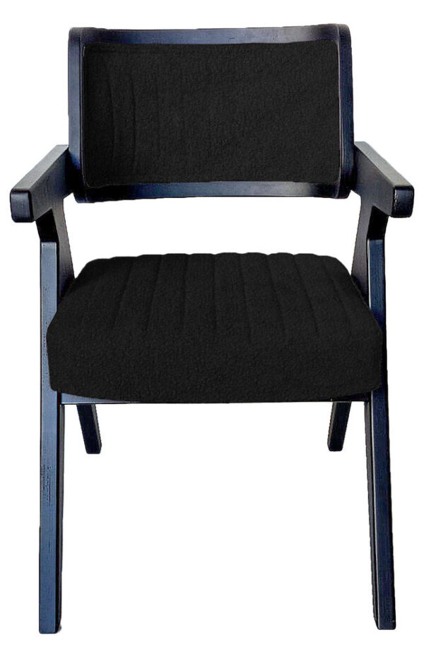 ΚΑΡΕΚΛΑ SORRENTO ΑΠΟ ΞΥΛΟ ΣΕ ΜΑΤ ΜΑΥΡΗ ΑΠΟΧΡΩΣΗ & ΜΑΥΡΟ ΥΦΑΣΜΑ