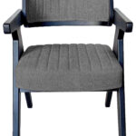 ΚΑΡΕΚΛΑ SORRENTO ΑΠΟ ΞΥΛΟ ΣΕ ΜΑΤ ΜΑΥΡΗ ΑΠΟΧΡΩΣΗ & ΜΠΛΕ ΡΑΦ ΥΦΑΣΜΑ