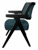 ΚΑΡΕΚΛΑ SORRENTO ΑΠΟ ΞΥΛΟ ΣΕ ΜΑΤ ΜΑΥΡΗ ΑΠΟΧΡΩΣΗ & ΣΚΟΥΡΟ ΠΕΤΡΟΛ ΥΦΑΣΜΑ - Image 2