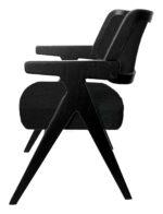 ΚΑΡΕΚΛΑ SORRENTO ΑΠΟ ΞΥΛΟ ΣΕ ΜΑΤ ΜΑΥΡΗ ΑΠΟΧΡΩΣΗ & ΜΑΥΡΟ ΥΦΑΣΜΑ - Image 4