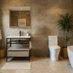 ΕΠΙΠΛΟ ΜΠΑΝΙΟΥ ZENOS K540 ΠΛΑΤΟΥΣ 75 cm ΣΕ ΑΠΟΧΡΩΣΗ ΣΚΟΥΡΟ ΤΣΙΜΕΝΤΟ