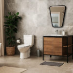 ΕΠΙΠΛΟ ΜΠΑΝΙΟΥ K-545 RETRO 80 cm ΜΕ ΡΑΦΙΑ ΣΕ ΑΠΟΧΡΩΣΗ ΚΑΡΥΔΙΑΣ