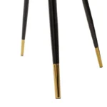 ΚΑΡΕΚΛΑ GISELLE ΜΕ ΜΕΤΑΛΛΙΚΑ ΠΟΔΙΑ ΣΕ ΜΑΥΡΟ-ΧΡΥΣΟ - Image 3