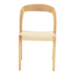 Καρέκλα Tavrine σχοινί-rubberwood σε φυσική απόχρωση 47x59x78εκ