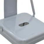 Σκαμπό μπαρ με πλάτη Utopia pakoworld γκρι μέταλλο - Image 4