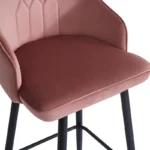 ΣΚΑΜΠΟ ΜΠΑΡ VELVA ΜΕ ΒΕΛΟΥΔΟ ΥΦΑΣΜΑ & ΜΕΤΑΛΛΙΚΑ ΠΟΔΙΑ - Image 3