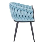 ΠΟΛΥΘΡΟΝΑ VIVIAN ΣΕ ΣΙΕΛ ΒΕΛΟΥΔΟ ΥΦΑΣΜΑ & ΜΕΤΑΛΛΙΚΟ ΣΚΕΛΕΤΟ - Image 6