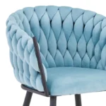 ΠΟΛΥΘΡΟΝΑ VIVIAN ΣΕ ΣΙΕΛ ΒΕΛΟΥΔΟ ΥΦΑΣΜΑ & ΜΕΤΑΛΛΙΚΟ ΣΚΕΛΕΤΟ - Image 4