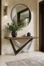 ΕΠΙΠΛΟ ΕΙΣΟΔΟΥ WALL ΜΕ ΞΥΛΙΝΗ ΕΠΙΦΑΝΕΙΑ ΚΑΙ ΜΕΤΑΛΛΙΚΗ ΒΑΣΗ