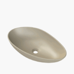 Νιπτήρας Πάγκου Πορσελάνης Cerastyle Olive 61x36cm Ματ Cappuccino