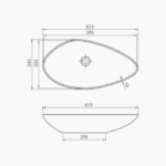 Νιπτήρας Πάγκου Πορσελάνης Cerastyle Olive 61x36cm Ματ Γκρί - Image 2