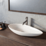 Νιπτήρας Πάγκου Πορσελάνης Cerastyle Olive 74x38cm Λευκό - Image 2