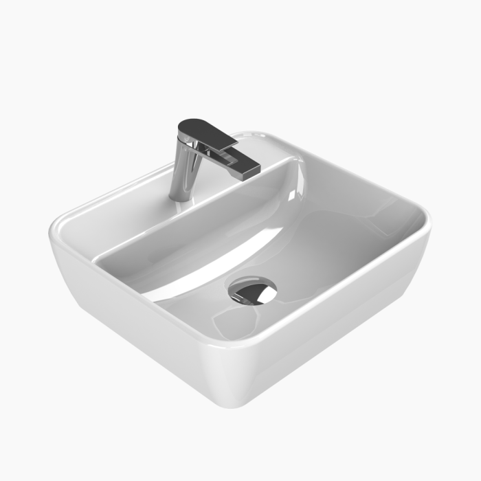 Cerastyle One 46x42cm 076300-u Λευκό-1 Νιπτήρας Πάγκου Πορσελάνης Cerastyle One 46x42cm Λευκό - Image 1