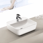 Νιπτήρας Πάγκου Πορσελάνης Cerastyle One 46x42cm Λευκό - Image 2