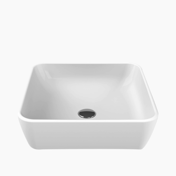 Νιπτήρας Πάγκου Πορσελάνης Cerastyle One 46x46cm Λευκό