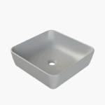 Νιπτήρας Πάγκου Πορσελάνης Cerastyle One 46x46cm Ματ Γκρί