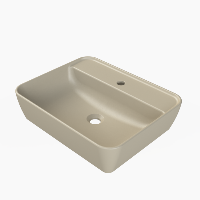 Cerastyle One 55x45cm 076708-u-97 Ματ Cappuccino-1 Νιπτήρας Πάγκου Πορσελάνης Cerastyle One 55x45cm Ματ Cappuccino - Image 1