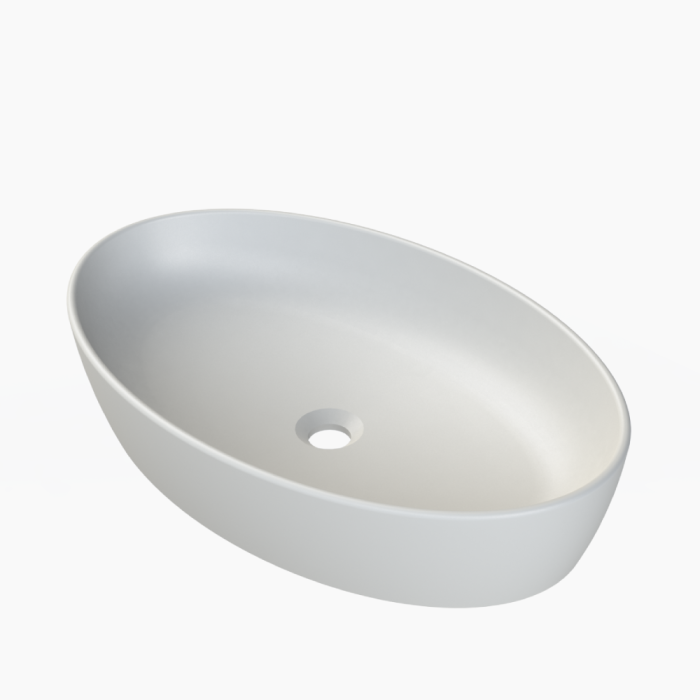 Cerastyle One 67x42cm 076200-97 Ματ Λευκό-1 Νιπτήρας Πάγκου Πορσελάνης Cerastyle One 67x42cm Ματ Λευκό - Image 1