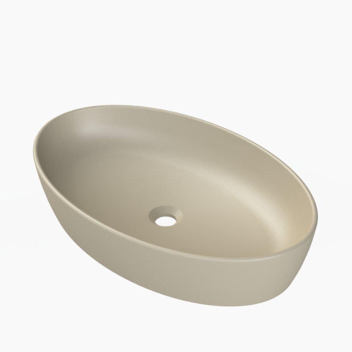 Cerastyle One 67x42cm 076208-97 Ματ Cappuccino-1 Νιπτήρας Πάγκου Πορσελάνης Cerastyle One 67x42cm Ματ Cappuccino - Image 1