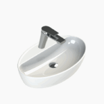 Νιπτήρας Πάγκου Πορσελάνης Cerastyle One 67x42cm Λευκό