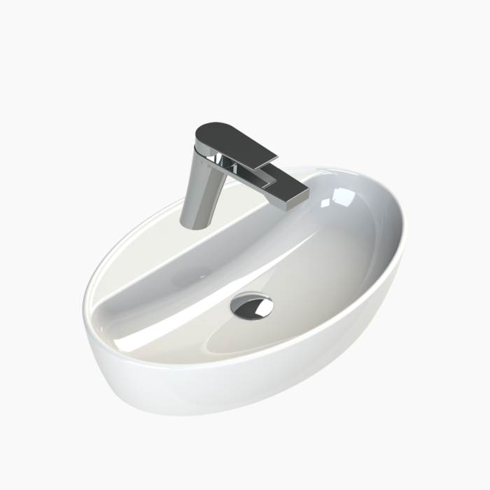 Cerastyle One 67x42cm 076500-u Λευκό-1 Νιπτήρας Πάγκου Πορσελάνης Cerastyle One 67x42cm Λευκό - Image 1