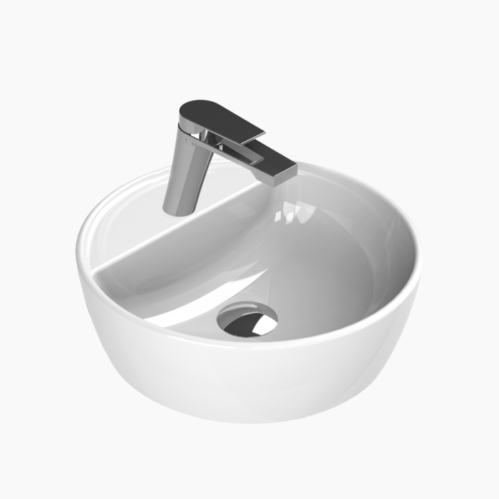 Cerastyle One Φ 42cm 076400-u Λευκό-1 Νιπτήρας Πάγκου Πορσελάνης Cerastyle One Φ 42cm Λευκό - Image 1