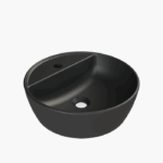 Νιπτήρας Πάγκου Πορσελάνης Cerastyle One Φ 42cm Ματ Λευκό - Image 2