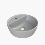 Νιπτήρας Πάγκου Πορσελάνης Cerastyle One Φ 42cm Ματ Λευκό - Image 5