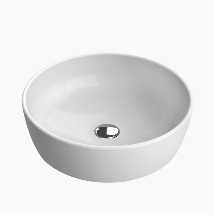 Cerastyle One Φ 46cm 076100 Λευκό-1 Νιπτήρας Πάγκου Πορσελάνης Cerastyle One Φ 46cm Λευκό - Image 1