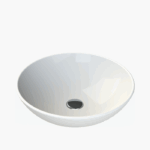 Νιπτήρας Πάγκου Πορσελάνης Cerastyle Zero Φ 46cm Λευκό