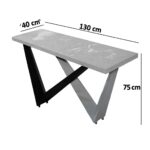 ΕΠΙΠΛΟ ΕΙΣΟΔΟΥ WALL ΜΕ ΞΥΛΙΝΗ ΕΠΙΦΑΝΕΙΑ ΤΥΠΟΥ ΤΣΙΜΕΝΤΟ ΣΚΟΥΡΟ & ΜΕΤΑΛΛΙΚΗ ΒΑΣΗ - Image 3