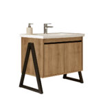 ΕΠΙΠΛΟ ΜΠΑΝΙΟΥ K529-PRESTIGIA 80 cm ΜΕ ΒΑΣΕΙΣ ΣΤΟ ΠΛΑΙ ΣΕ ΦΥΣΙΚΗ ΑΠΟΧΡΩΣΗ ΞΥΛΟΥ - Image 2