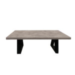 ΤΡΑΠΕΖΙ ΣΑΛΟΝΙΟΥ TRIVIO ΜΕ ΜΕΤΑΛΛΙΚΟ ΣΚΕΛΕΤΟ & ΕΠΙΦΑΝΕΙΑ ΑΠΟ ΜΕΛΑΜΙΝΗ ΤΥΠΟΥ ΤΣΙΜΕΝΤΟ ΑΝΟΙΧΤΟ - Image 3