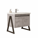 ΕΠΙΠΛΟ ΜΠΑΝΙΟΥ K-538-PRESTIGIA 80 cm ΜΕ ΒΑΣΕΙΣ ΣΤΟ ΠΛΑΙ ΣΕ ΟΨΗ ΑΝΟΙΧΤΟΥ ΤΣΙΜΕΝΤΟΥ - Image 2