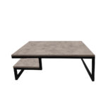 ΤΡΑΠΕΖΙ ΣΑΛΟΝΙΟΥ JANGO ΜΕ ΜΕΤΑΛΛΙΚΟ ΣΚΕΛΕΤΟ & ΕΠΙΦΑΝΕΙΑ ΑΠΟ ΜΕΛΑΜΙΝΗ ΤΥΠΟΥ ΤΣΙΜΕΝΤΟ ΑΝΟΙΧΤΟ - Image 2