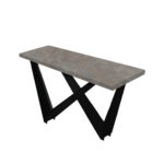 ΕΠΙΠΛΟ ΕΙΣΟΔΟΥ WALL ΜΕ ΞΥΛΙΝΗ ΕΠΙΦΑΝΕΙΑ ΤΥΠΟΥ ΤΣΙΜΕΝΤΟ ΣΚΟΥΡΟ & ΜΕΤΑΛΛΙΚΗ ΒΑΣΗ - Image 2