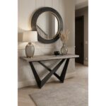 ΕΠΙΠΛΟ ΕΙΣΟΔΟΥ WALL ΜΕ ΞΥΛΙΝΗ ΕΠΙΦΑΝΕΙΑ ΤΥΠΟΥ ΤΣΙΜΕΝΤΟ ΑΝΟΙΧΤΟ & ΜΕΤΑΛΛΙΚΗ ΒΑΣΗ