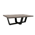 ΤΡΑΠΕΖΙ ΣΑΛΟΝΙΟΥ RIVA ΜΕ ΜΕΤΑΛΛΙΚΟ ΣΚΕΛΕΤΟ & ΕΠΙΦΑΝΕΙΑ ΑΠΟ ΜΕΛΑΜΙΝΗ ΤΥΠΟΥ ΤΣΙΜΕΝΤΟ ΑΝΟΙΧΤΟ - Image 2