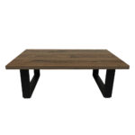 ΤΡΑΠΕΖΙ ΣΑΛΟΝΙΟΥ VERTO ΜΕ ΜΕΤΑΛΛΙΚΟ ΣΚΕΛΕΤΟ & ΕΠΙΦΑΝΕΙΑ ΑΠΟ ΜΕΛΑΜΙΝΗ ΣΕ ΣΚΟΥΡΑ ΚΑΦΕ ΑΠΟΧΡΩΣΗ - Image 2