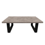 ΤΡΑΠΕΖΙ ΣΑΛΟΝΙΟΥ VERTO ΜΕ ΜΕΤΑΛΛΙΚΟ ΣΚΕΛΕΤΟ & ΕΠΙΦΑΝΕΙΑ ΑΠΟ ΜΕΛΑΜΙΝΗ ΤΥΠΟΥ ΤΣΙΜΕΝΤΟ ΑΝΟΙΧΤΟ - Image 2