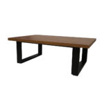 ΤΡΑΠΕΖΙ ΣΑΛΟΝΙΟΥ VERTO ΜΕ ΜΕΤΑΛΛΙΚΟ ΣΚΕΛΕΤΟ & ΕΠΙΦΑΝΕΙΑ ΑΠΟ ΜΕΛΑΜΙΝΗ ΣΕ ΚΑΡΥΔΙ ΑΠΟΧΡΩΣΗ - Image 4