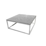 ΤΡΑΠΕΖΙ ΣΑΛΟΝΙΟΥ SIMPLY ΜΕ ΜΕΤΑΛΛΙΚΟ ΣΚΕΛΕΤΟ &ΕΠΙΦΑΝΕΙΑ ΑΠΟ ΜΕΛΑΜΙΝΗ ΜΕ ΥΦΗ ΤΣΙΜΕΝΤΟΥ ΣΕ ΛΕΥΚΟ - Image 3