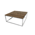 ΤΡΑΠΕΖΙ ΣΑΛΟΝΙΟΥ SIMPLY ΜΕ ΜΕΤΑΛΛΙΚΟ ΣΚΕΛΕΤΟ & ΕΠΙΦΑΝΕΙΑ ΑΠΟ ΜΕΛΑΜΙΝΗ ΣΕ ΣΚΟΥΡΑ ΚΑΦΕ ΑΠΟΧΡΩΣΗ - Image 2