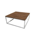 ΤΡΑΠΕΖΙ ΣΑΛΟΝΙΟΥ SIMPLY ΜΕ ΜΕΤΑΛΛΙΚΟ ΣΚΕΛΕΤΟ & ΕΠΙΦΑΝΕΙΑ ΑΠΟ ΜΕΛΑΜΙΝΗ ΣΕ ΚΑΡΥΔΙ ΑΠΟΧΡΩΣΗ - Image 3