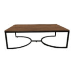 ΤΡΑΠΕΖΙ ΣΑΛΟΝΙΟΥ ATLAS ΜΕ ΜΕΤΑΛΛΙΚΟ ΣΚΕΛΕΤΟ & ΕΠΙΦΑΝΕΙΑ ΑΠΟ ΜΕΛΑΜΙΝΗ ΣΕ ΚΑΡΥΔΙ ΑΠΟΧΡΩΣΗ - Image 3