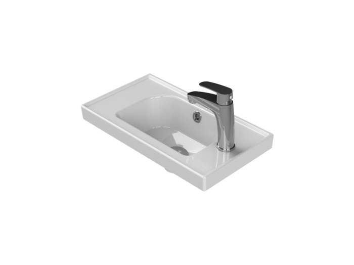 0017_Frame_(50x28cm)-700x700w Νιπτήρας Επίπλου Πορσελάνης Cerastyle Frame 50x28cm Δεξί Λευκό - Image 1