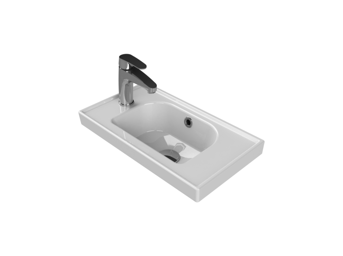 0018_Frame_(50x28cm)-700x700w Νιπτήρας Επίπλου Πορσελάνης Cerastyle Frame 50x28cm Αριστερό Λευκό - Image 1