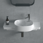 Νιπτήρας Επίπλου Πορσελάνης Cerastyle Harmony 80x37,5x26,4cm Λευκό - Image 3